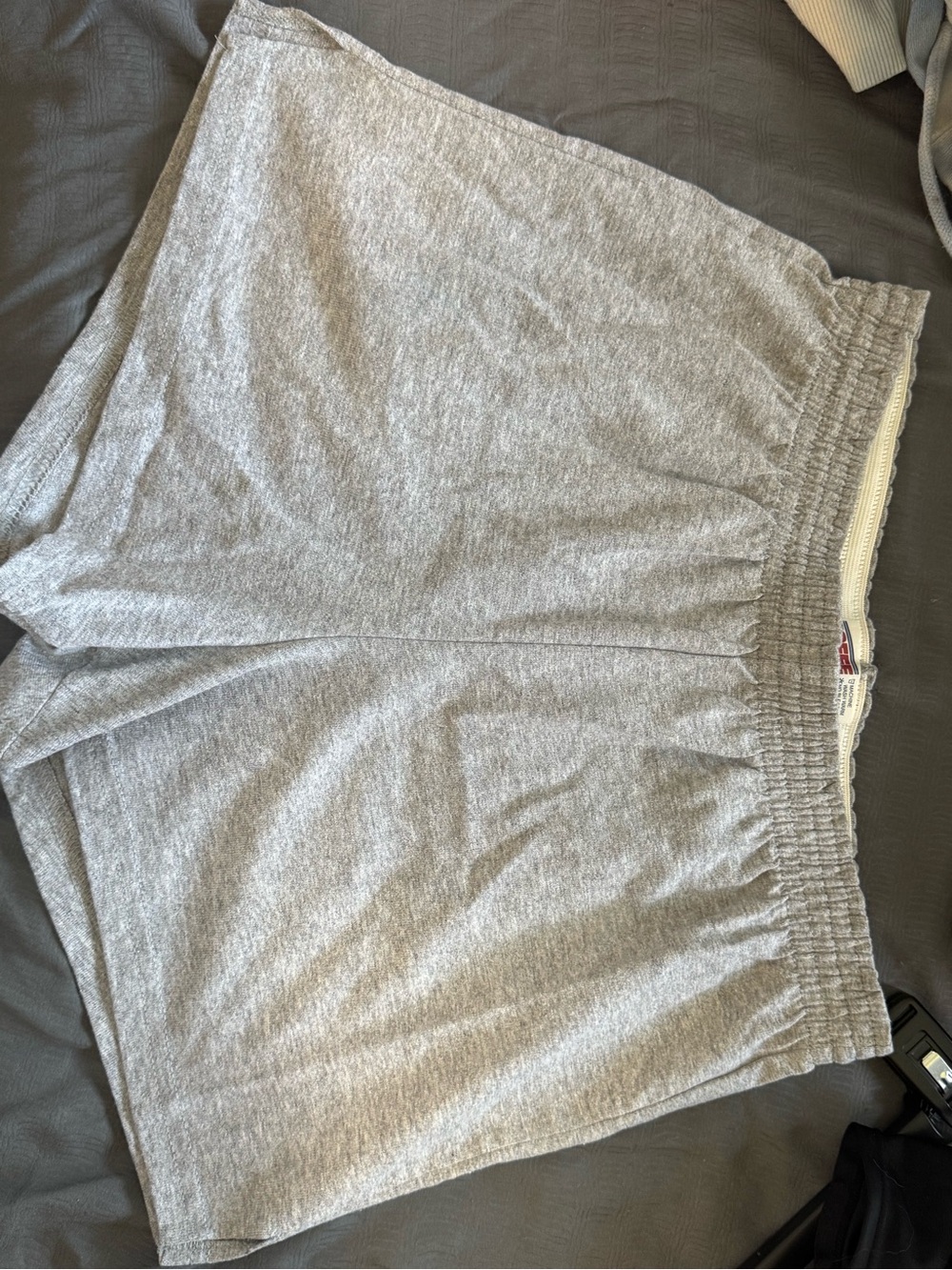 Soffe Gray Elastic Waist Athletic Shorts